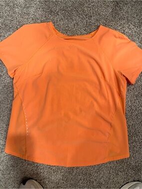lululemon athletica Orange Short-Sleeve Active Tee